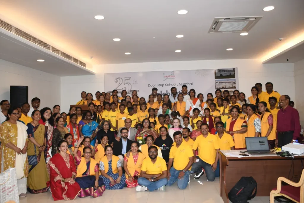 Dedicated team at Door Step School, an NGO for underprivileged children in Mumbai, working to prevent school dropouts in slums